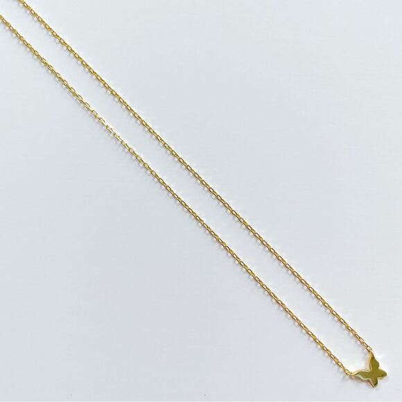Argento Vivo dainty butterfly necklace. - Picture 4 of 10